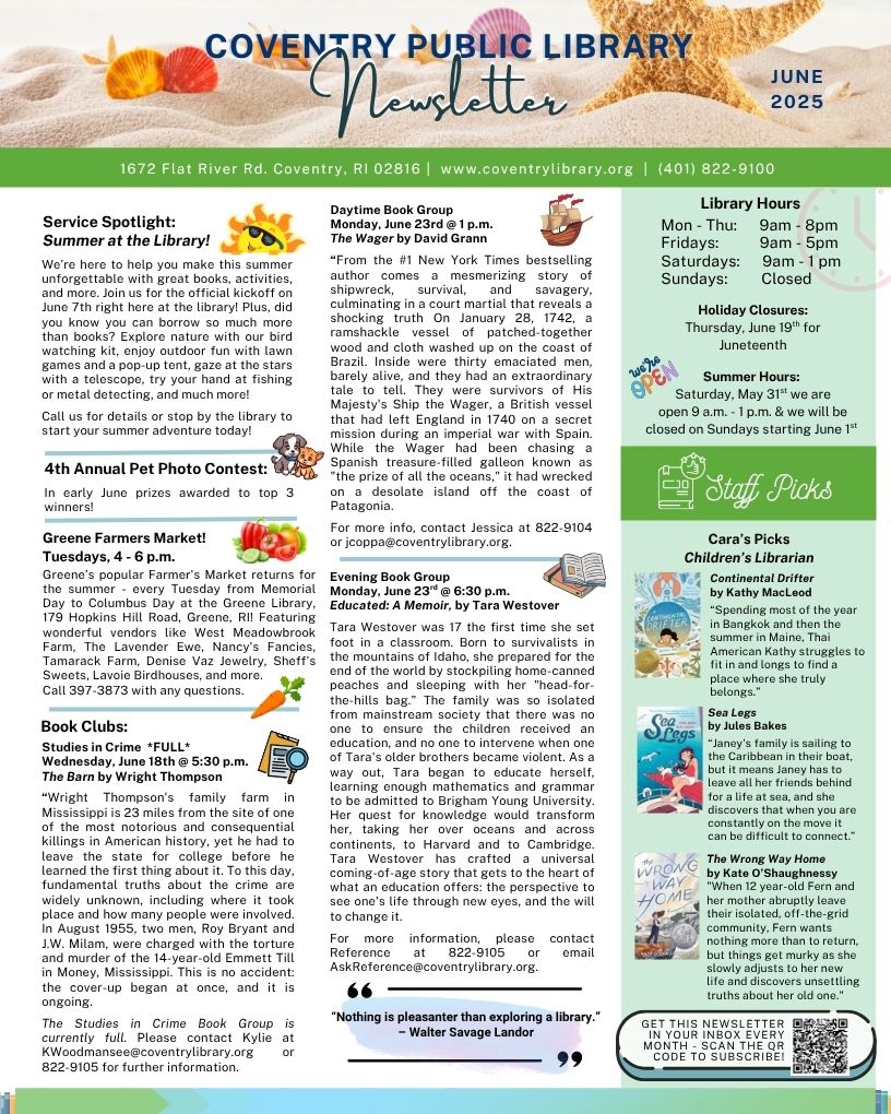 June 2025 Newsletter page 1