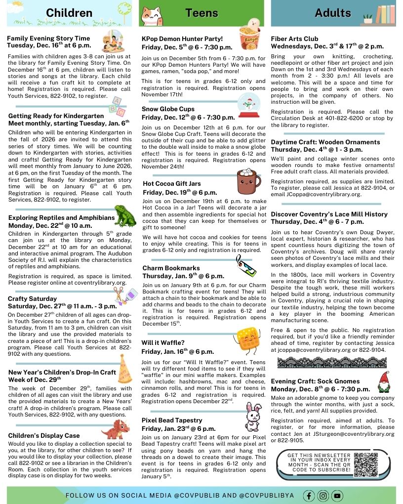 Coventry Newsletter, page 2