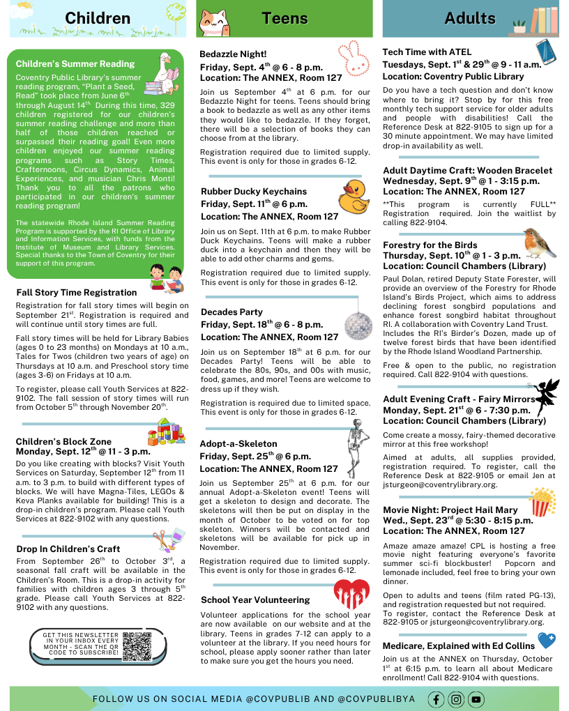Coventry Newsletter, page 2