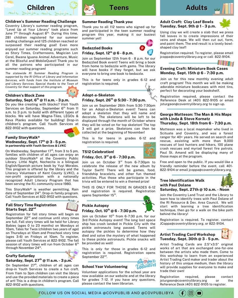 Coventry Newsletter, page 2