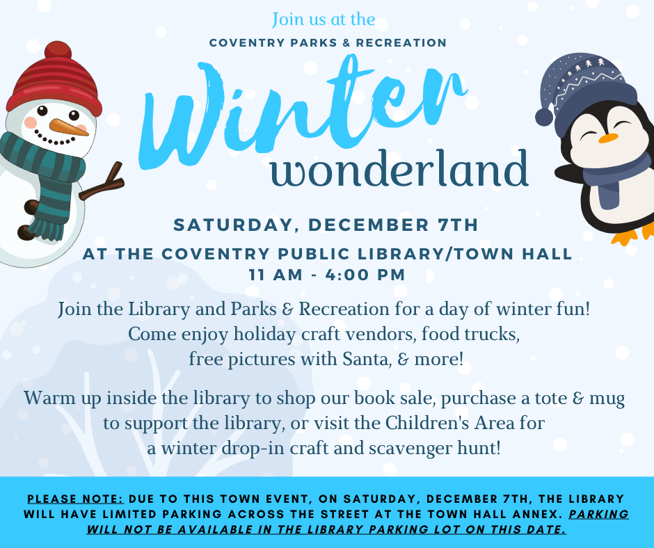 Join us at the Winter Wonderland on Saturday, December 7th!