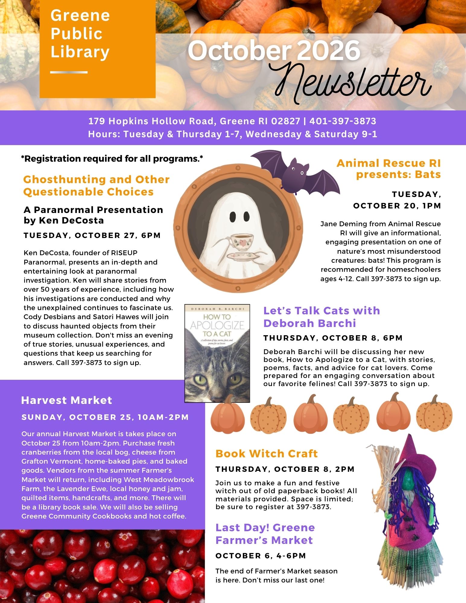 Greene Newsletter, page 1