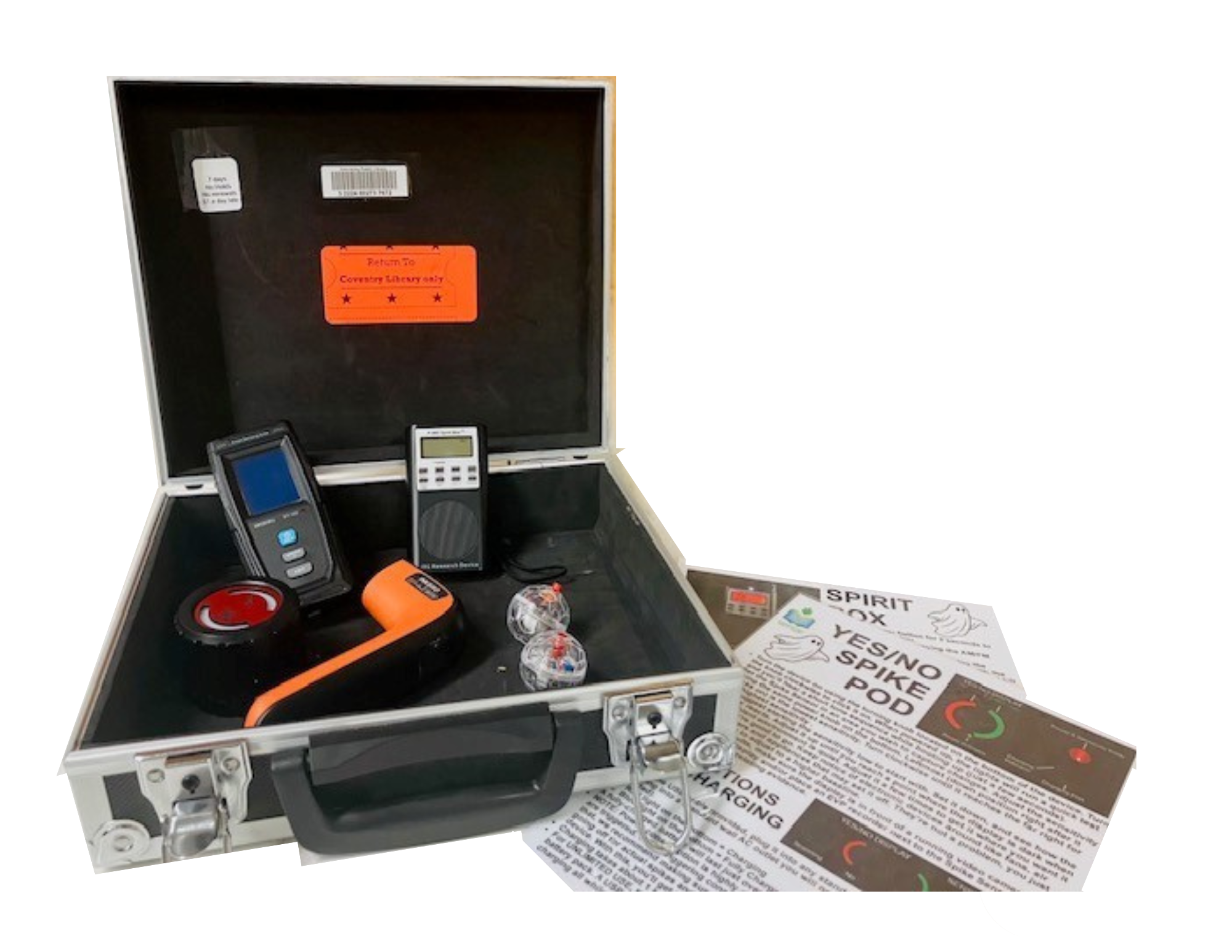 Ghost Hunting Kit available to borrow from the Coventry Public Library's library of things