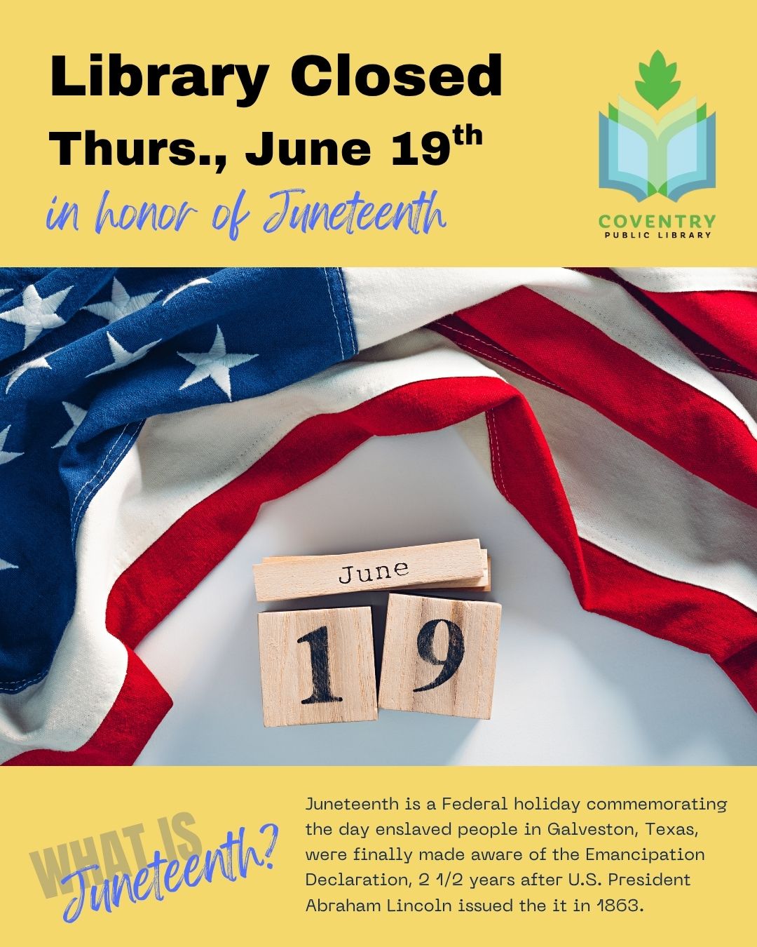 Closed for Juneteenth