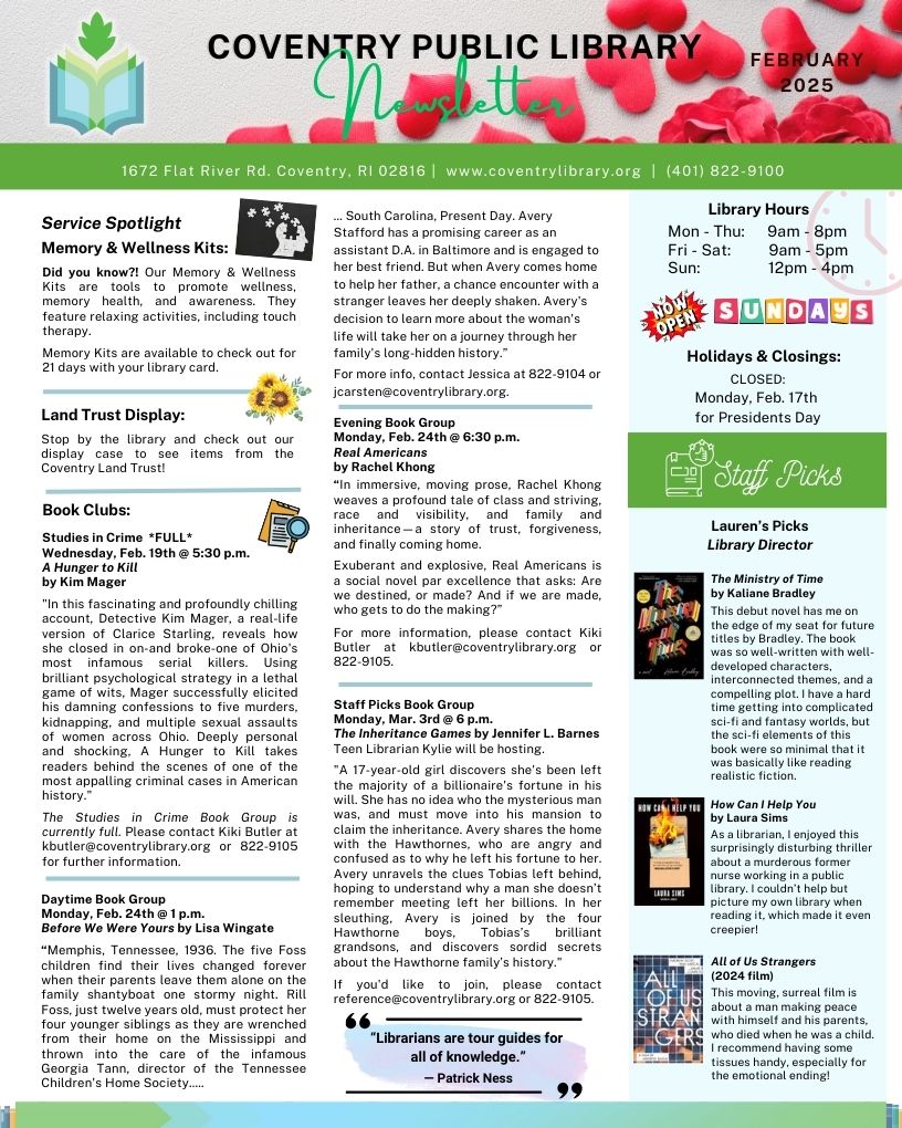 February eNewsletter 2025 page 1