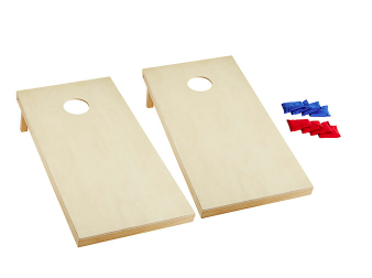 Cornhole game available from the Coventry Public Library's library of things