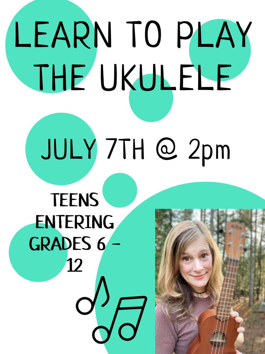 learn to play the ukulele july 7th @ 2pm