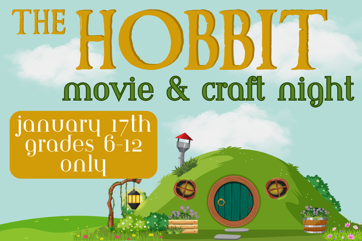 the hobbit movie and craft night january 17th @ 5:30pm