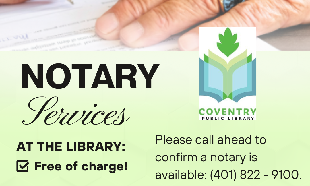 Free notary services at the Coventry Public Library