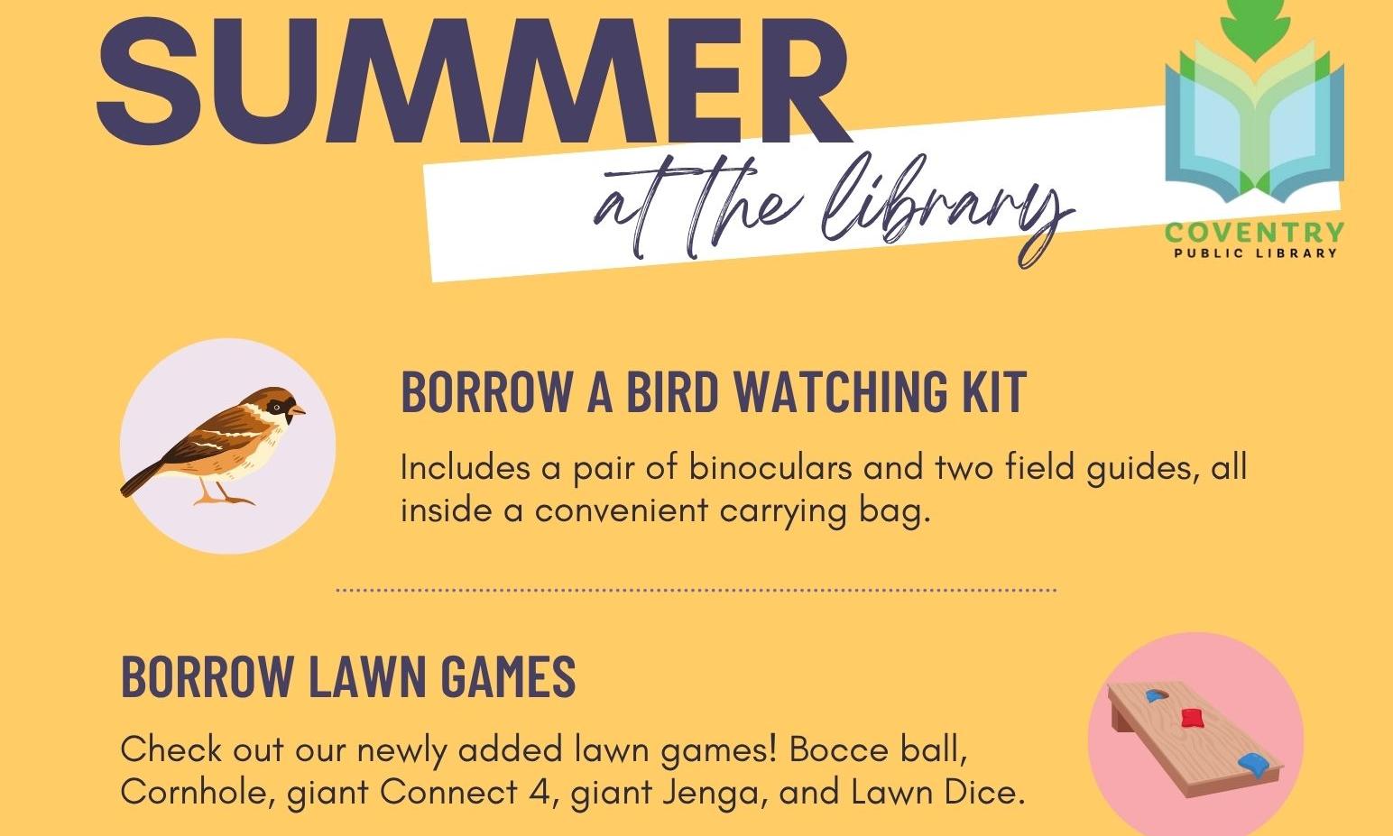 Borrow from our Library of Things to make your summer great!