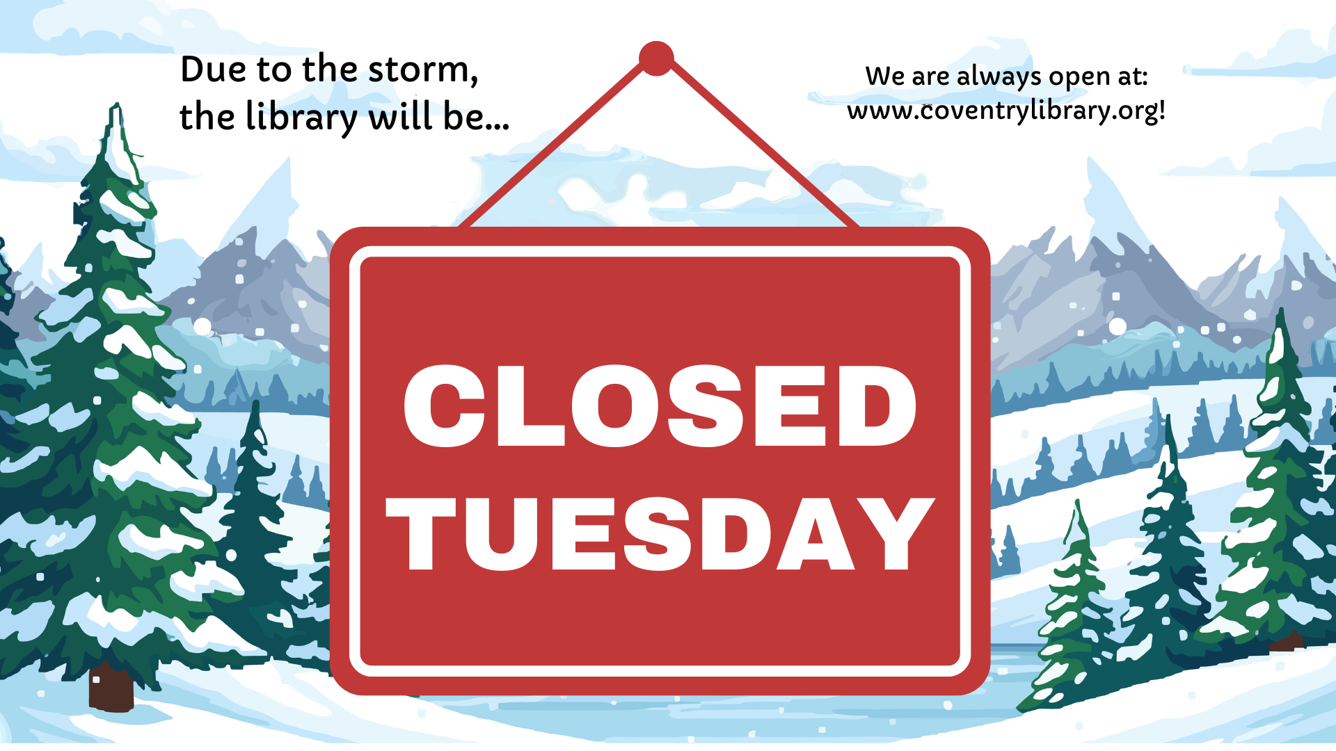 Library closed Tuesday