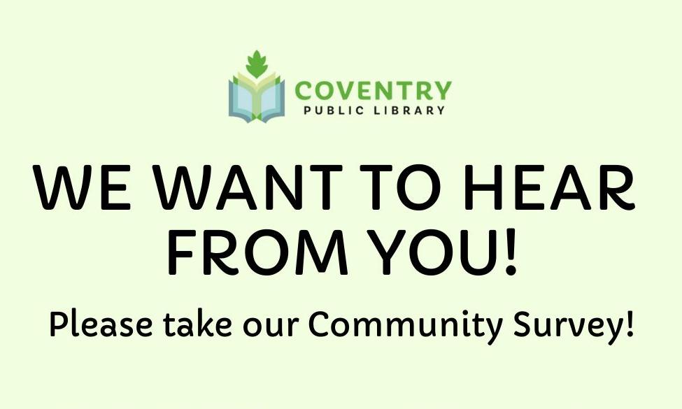 We want to hear from you, take our community survey!