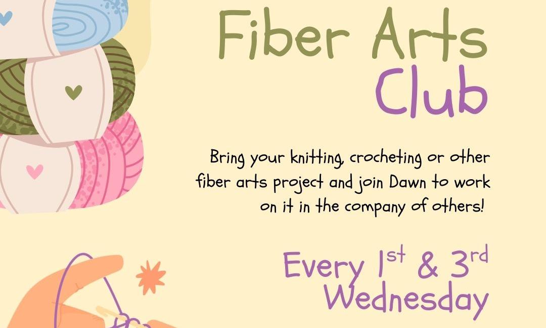 Image of fiber arts club at the Coventry Public Library