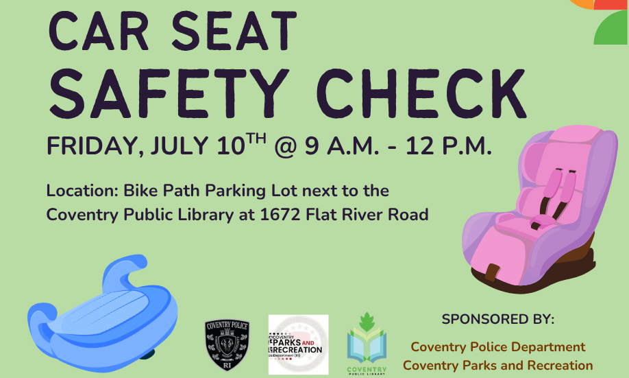Image of Car Seat Safety Check at the Coventry Public Library on July 10 2026
