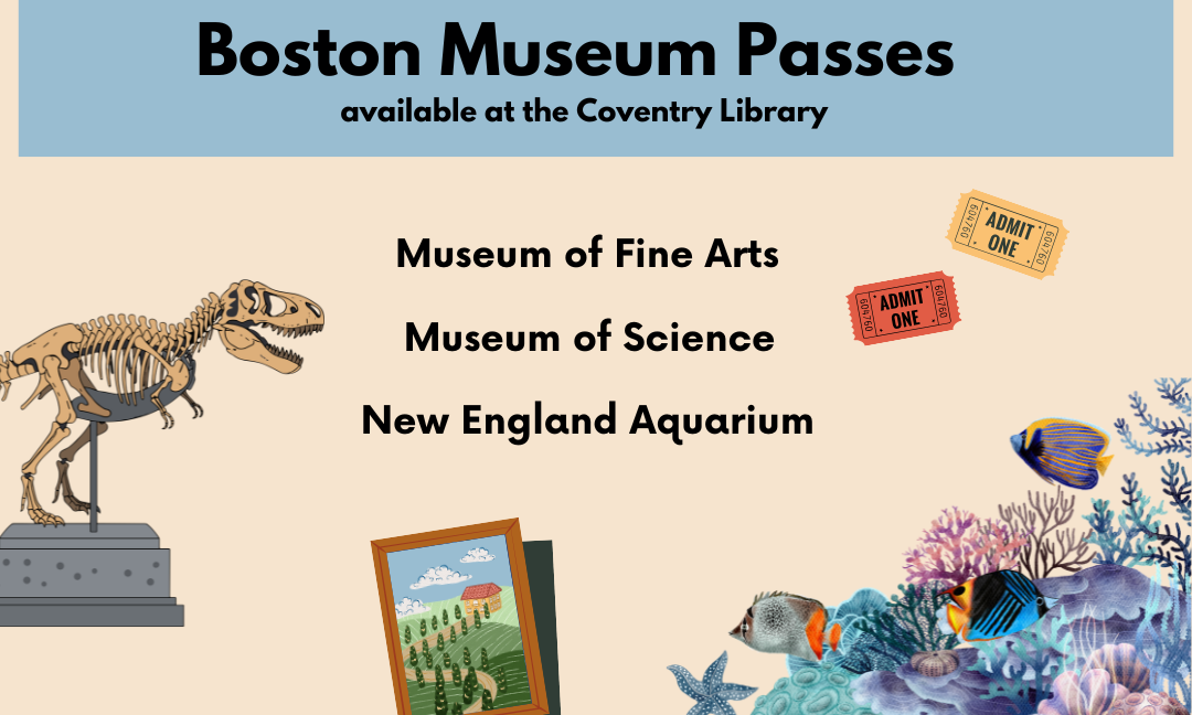 Image of museum passes available at the Coventry Public Library