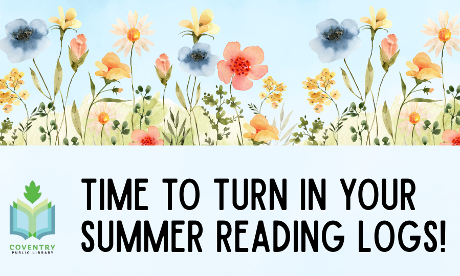 Image of the summer reading program for turning in your summer reading logs 2026
