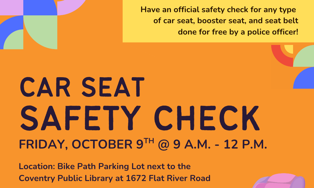 Car Seat Safety Check at the Coventry Public Library
